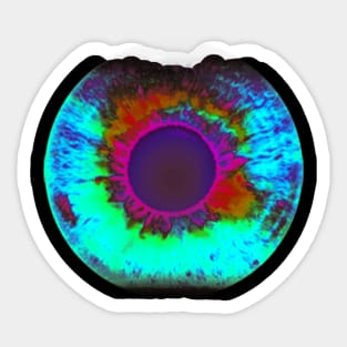 Multicolor Neon Eye / Rainbow Eye Sticker